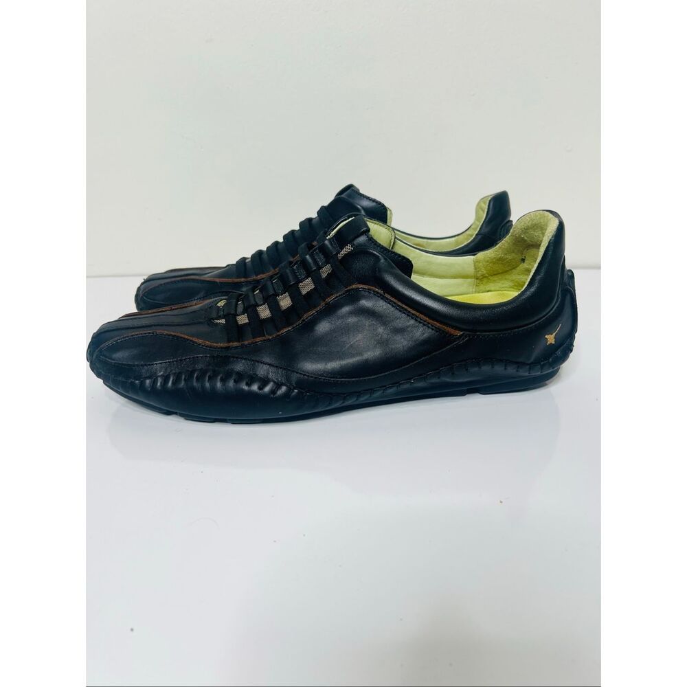 Pikolinos Fuencarral 15A-6175 Black Leather Driving Shoe Loafer Slip On Sz 46 (1